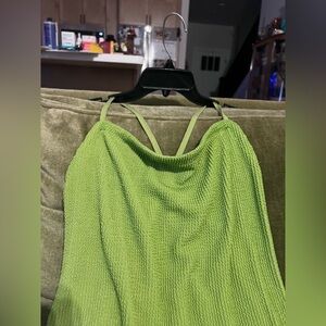 Urban Outfitters Lime Green Textured Bodycon Style Dress
